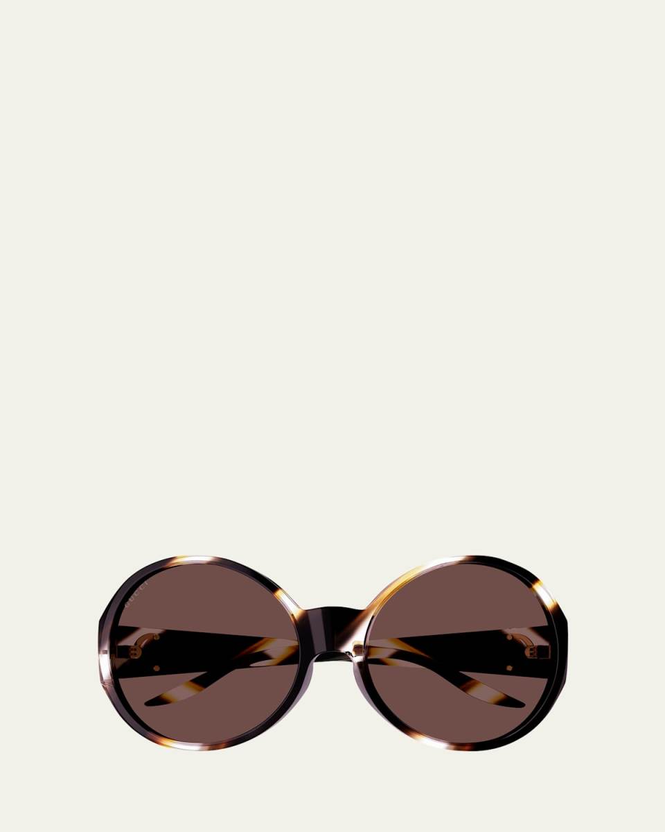 Oversized Round Acetate Sunglasses